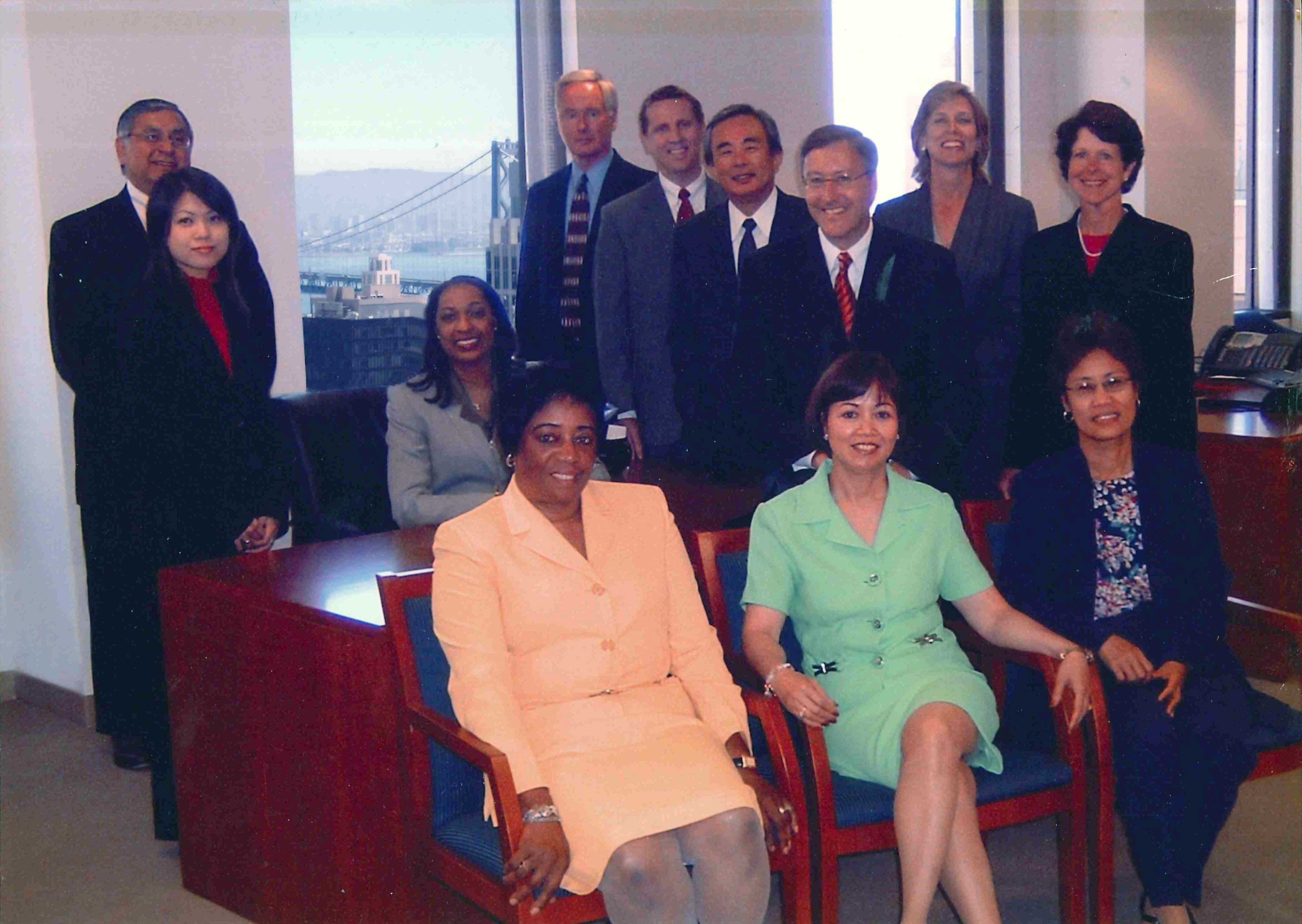 Photo of bank team members